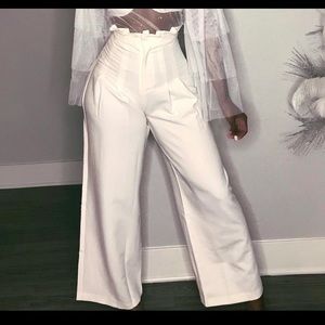 Ivory high waist pants